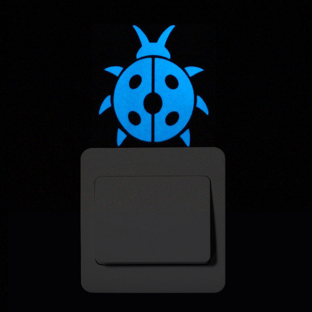 Фосфорная наклейка Божья коровка 10 на 10 см голубой Киев - изображение 3