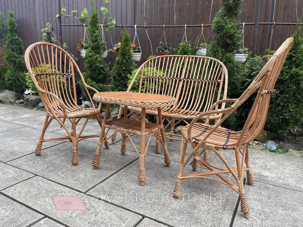 Меблі плетені балконні з диваном Київ - фото 5