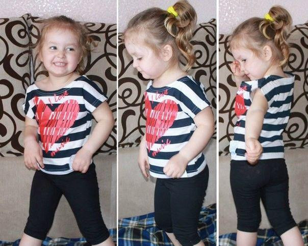 Футболка детская в полоску 81-87 см разноцветный Киев - изображение 2