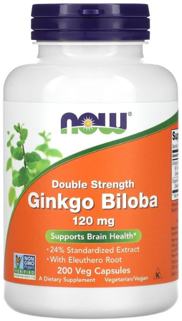Гінкго білоба Now Foods Ginkgo Biloba 120 мг 200 вег капсул Київ - фото 1