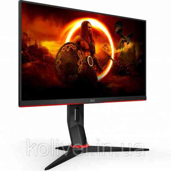 TFT 23.8" AOC Q24G2A/BK, QHD, IPS, 165Hz, 1ms, HDMI, DP, HAS, Pivot, чорний з червоним (Q24G2A/BK) Київ
