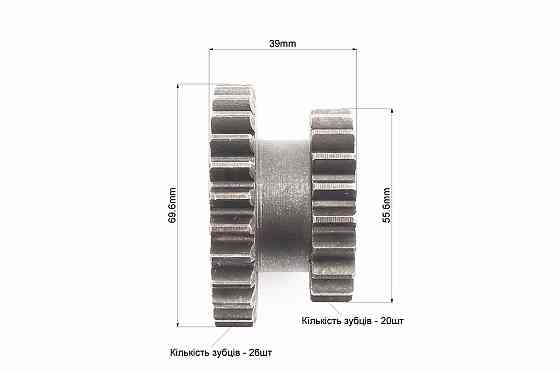 Шестерня проміжна зад. передачі Z - 20х26 Киев