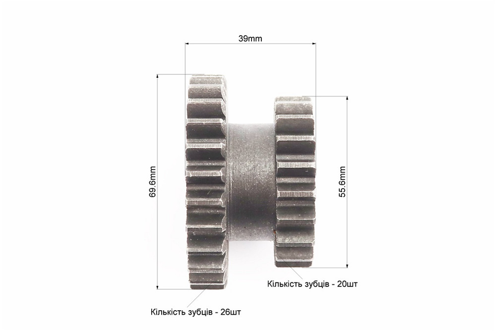 Шестерня проміжна зад. передачі Z - 20х26 Киев - изображение 2