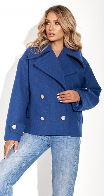 Укорочене пальто з красивим коміром (42) Київ - фото 1