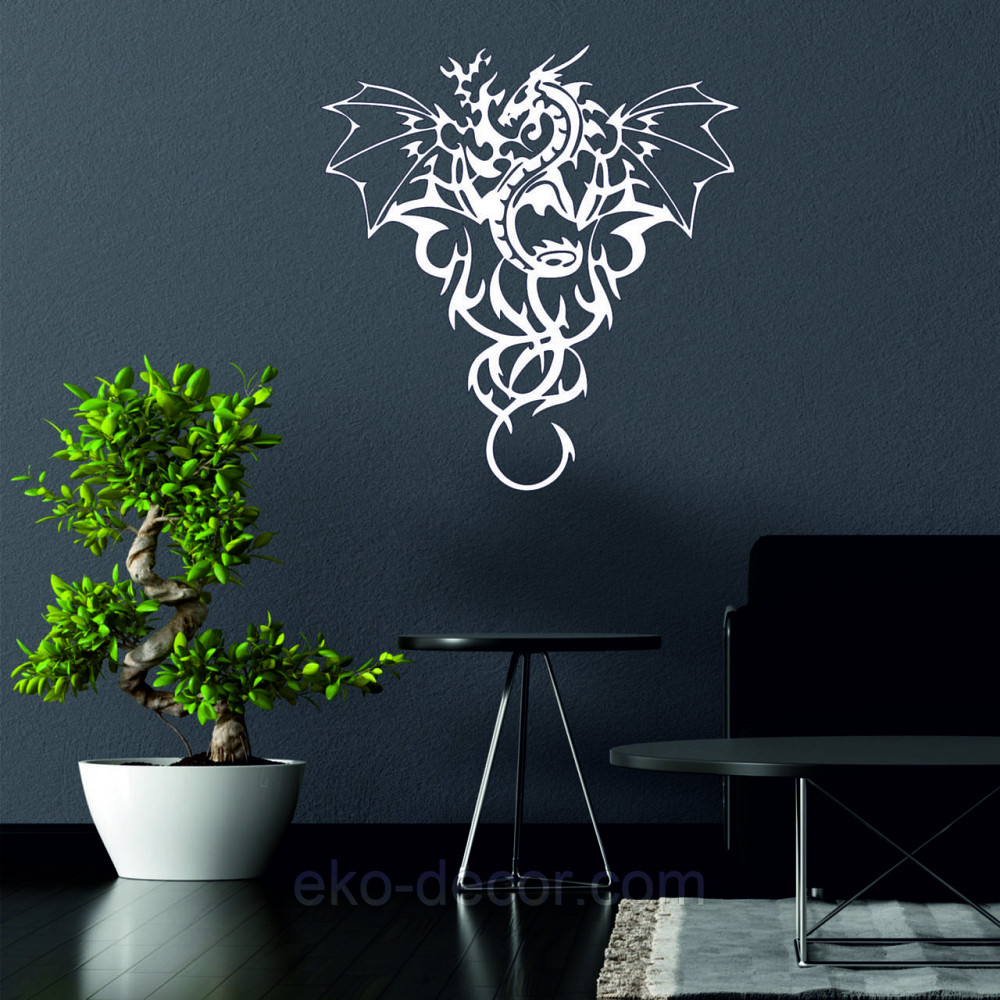 Декоративное настенное Панно «Дракон» Декор на стену 50*47 см, Белый Киев - изображение 3