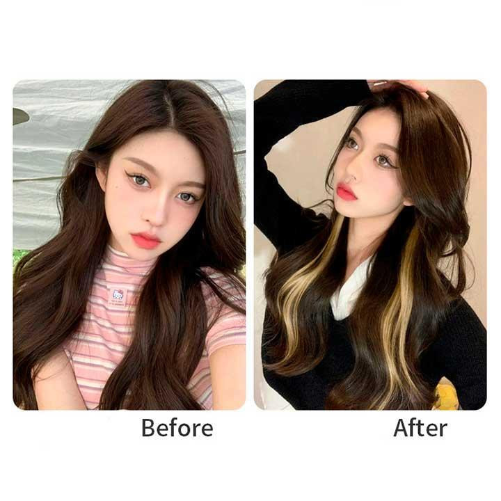 Накладне пасмо волосся кольорове на шпильках 60 см Блондин Вінниця - фото 1