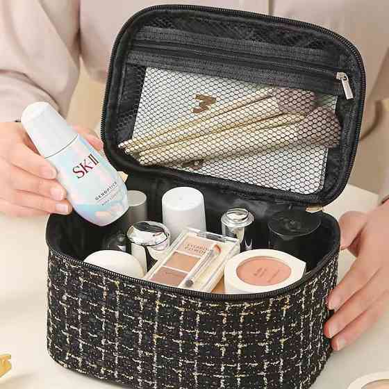 Косметичка жіноча вінтажна, дорожня, чорна Кам'янець-Подільський