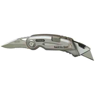 Нож монтажный Stanley QUICKSLIDE SPORT UTILITY KNIFE складной с двумя лезвиями (0-10-813) Винница