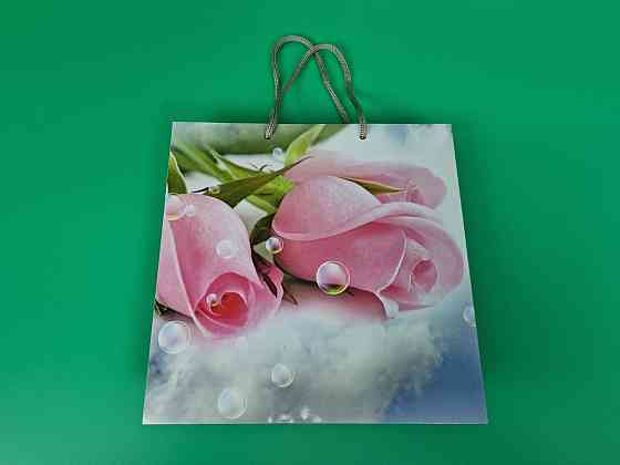 Пакет бумажный подарочный квадратный 23*24*10(артKV-086) (12 шт) Харьков