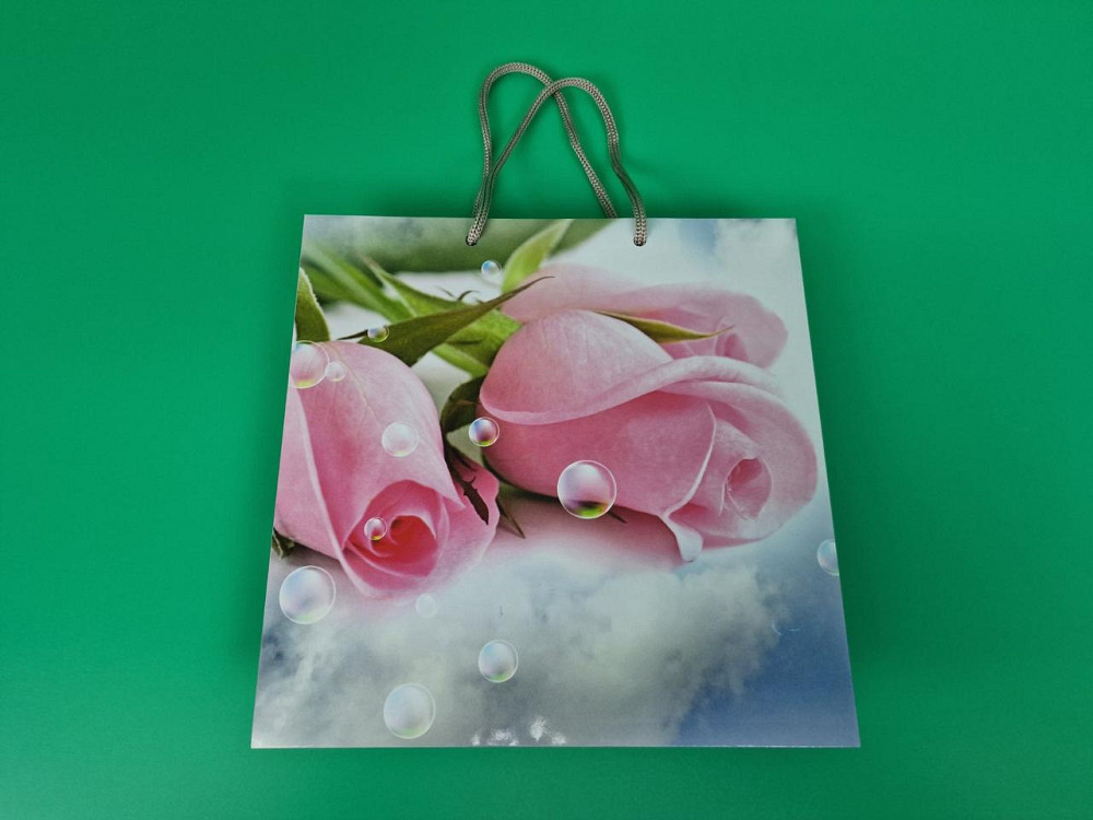 Пакет бумажный подарочный квадратный 23*24*10(артKV-086) (12 шт) Харьков - изображение 2