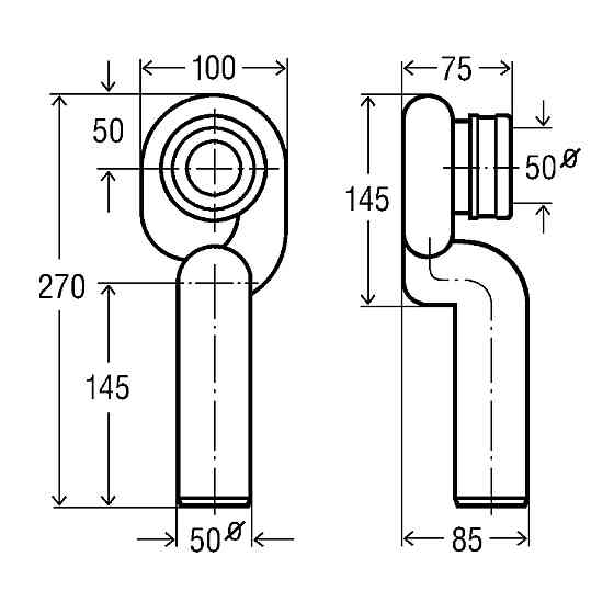 Сифон для писсуара VIEGA встроенный нижний 492458 (000001927) Киев