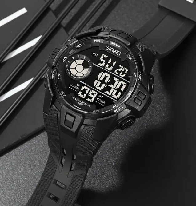 Часы мужские спортивные наручные Skmei 2123 (Черный с черным) Винница - изображение 5
