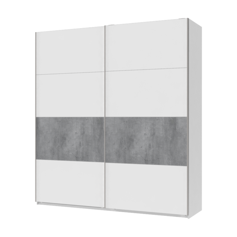 Шафа-купе двохдверна Doros G-Caiser 220х60х240 см Білий/Бетон (DRS-011006) Дніпро - фото 2