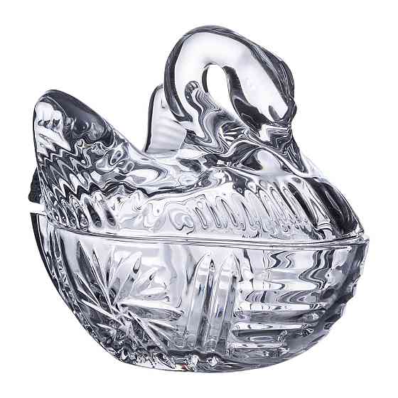 Цукерниця скляна з фігурною кришкою 14х9х11 см ваза цукерниця HP-YH-40 Київ