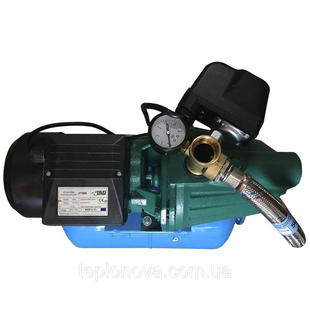Насосна станція VOLKS pumpe JY100A-24 1,1 кВт чавун довгий (в зборі) на Гребінці Чернівці - фото 2
