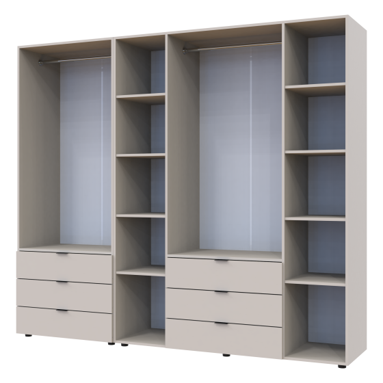 Комплект шкафов для одежды Doros Гелар (2 шт.) 232,5х49,5х203,4 см Кашемир (DRS-011240) Львов