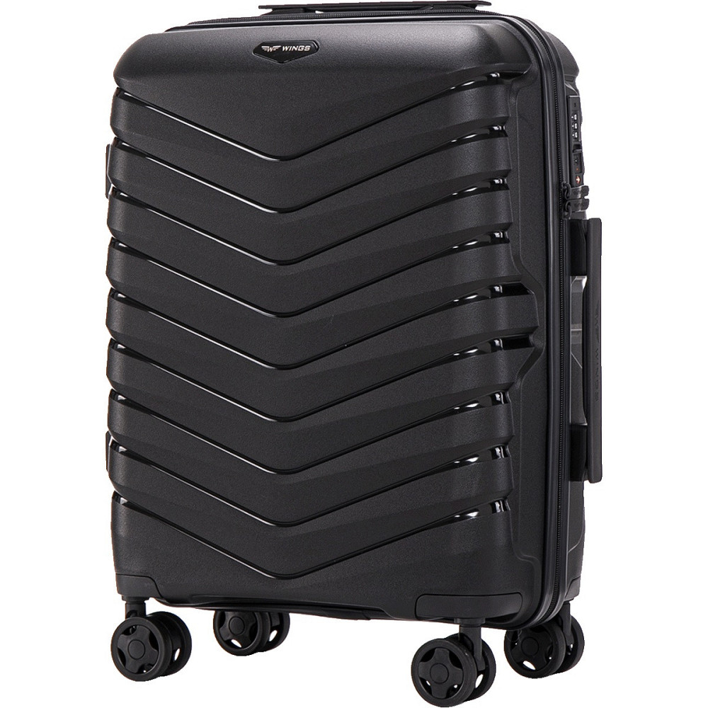 Валіза поліпропіленова WINGS PHX01 мала 55 см чорна Київ - фото 1