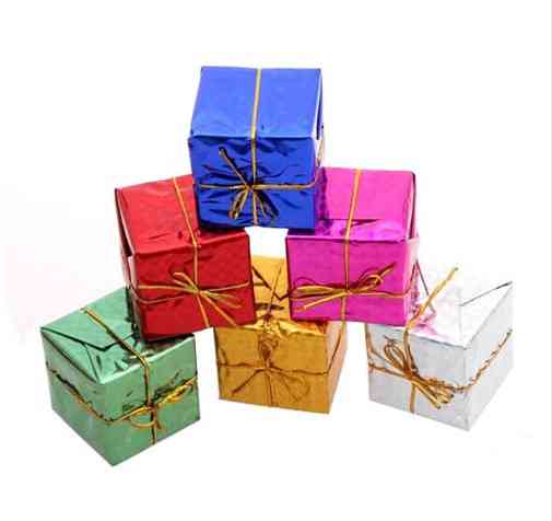 Набор ноогодних игрушек Подарки 6 штук 4 см разноцетный Киев