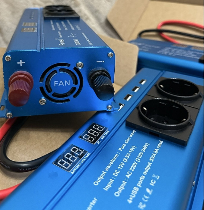 Инвертор FOVAL 3000W Чистый синус 12V-220V інвертор. Харків - фото 2