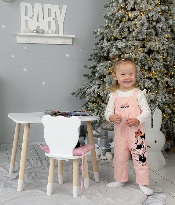 Дитячий комплект: стіл і стілець "Медвежа", білий Київ - фото 9