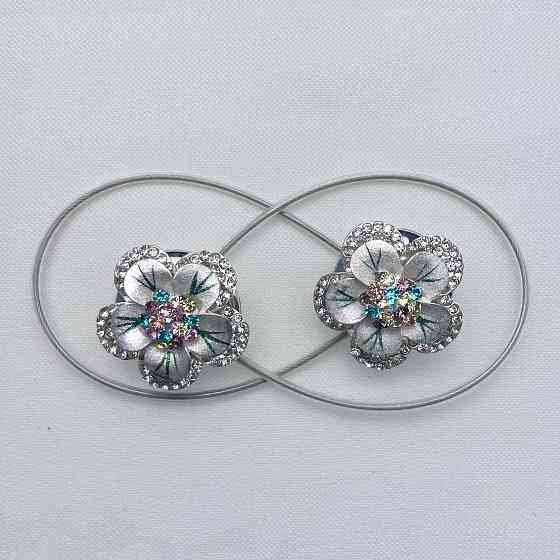 Магніти для штор та гардин "Flowers" набір 2 шт Різнокольоровий (81-233) Київ