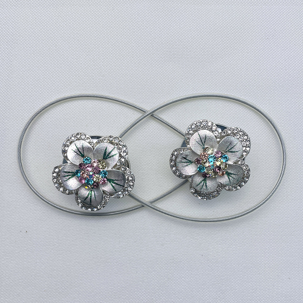 Магніти для штор та гардин "Flowers" набір 2 шт Різнокольоровий (81-233) Київ - фото 5