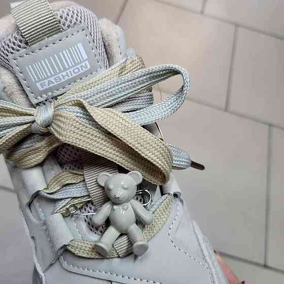 Кроссовки  для девочки подростка бежевые на флисе 33,34,35,36,37,38 Николаев