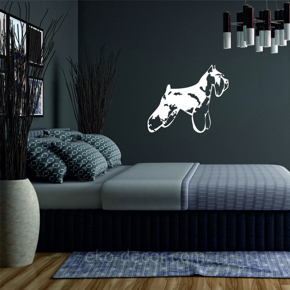 Декоративне настінне Панно «Шнауцер», Декор на стіну 90*82 см, Білий Київ - фото 2