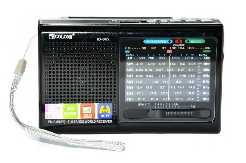 Портативний всехвильовий радіоприймач RX-6622 з підтримкою FM/TV/УКХ/AM/SW, MP3/WMA та акустичною системою Одеса - фото 8
