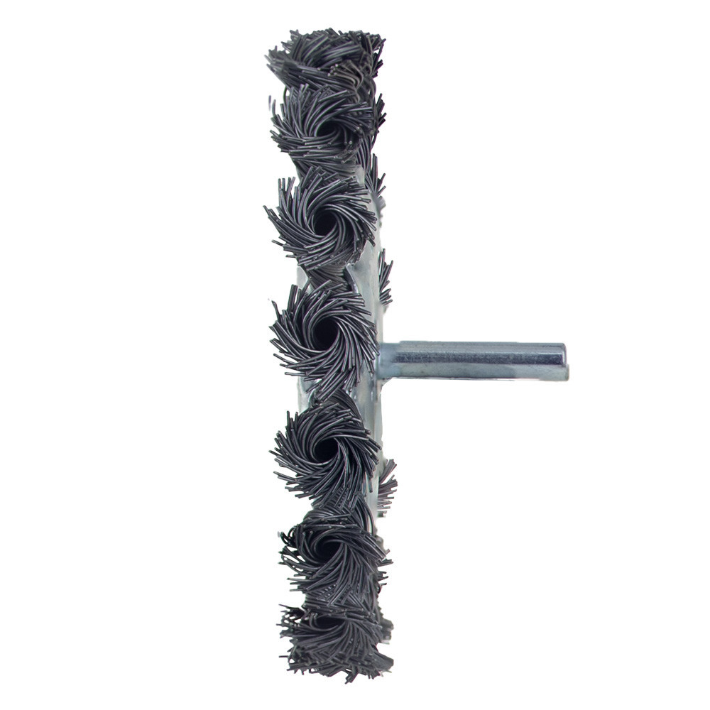 Щітка дротяна дископодібна Ø100мм хвостовик Ø6мм (стала кручена) SIGMA (9023101) Рівне - фото 4