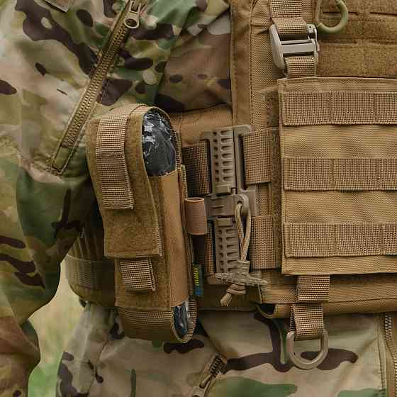 Подсумок под турникет открытого типа с креплениями для тактических ножниц и маркера койот Киев