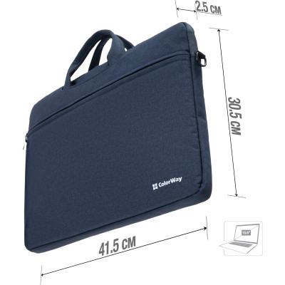 Сумка для ноутбука ColorWay 15.6" Casual Navy (CW-LBC156-NV) Вінниця - фото 11
