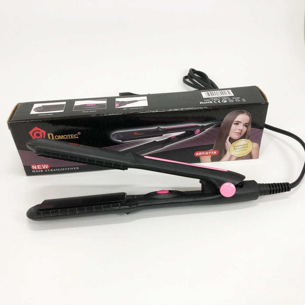 Праска для вирівнювання зачіски, Щипці гофре для вирівнювання волосся Випрямляч перукарень EY-90 Львів - фото 6