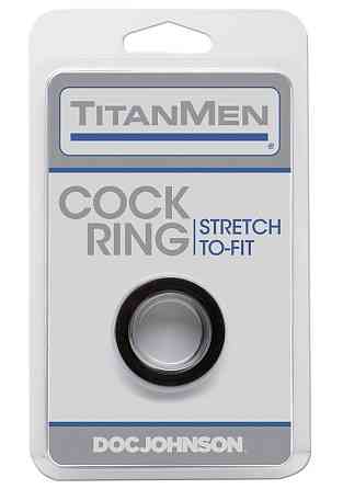 Ерекційне кільце Doc Johnson Titanmen Tools - Cock Ring - Black Sex Aura Київ