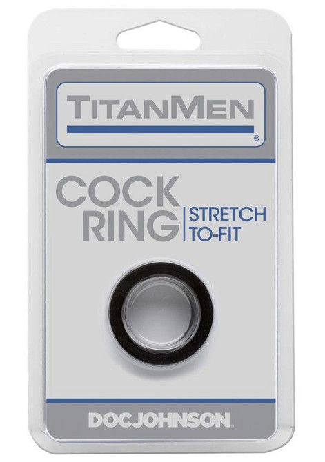 Ерекційне кільце Doc Johnson Titanmen Tools - Cock Ring - Black Sex Aura Київ - фото 2