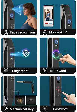 Смарт Замок  WiFi з розпізнавання обличчя пальця коду  NFC. Харків
