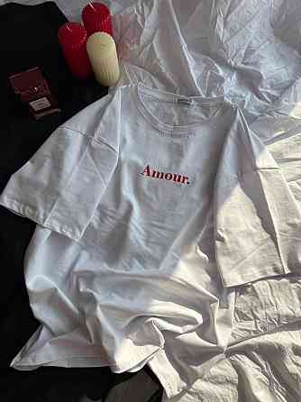 Женская базовая оверсайз футболка AMOUR из турецкого кулира Одесса