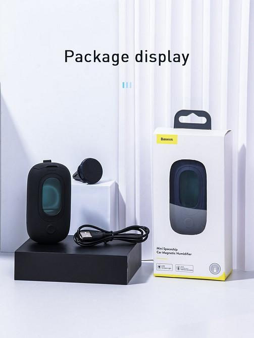 Автомобільний освіжувач повітря Baseus Mini spaceship car magnetichumidifier(50ml) Black Киев - изображение 2