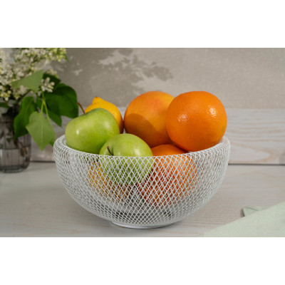 Фруктовница Ardesto Midori 25х25х12см, метал, білий (AR0902W) Винница - изображение 2