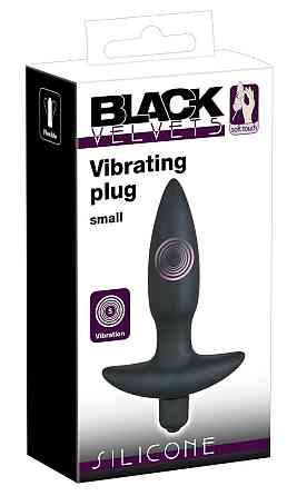 Анальна пробка - Black Velvet Vibrating Plug Small Sex Aura Київ