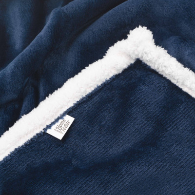 Плед Ardesto Sherpa 100% полиэстер, синий темный 160х200 см (ART0204SH) Винница - изображение 7