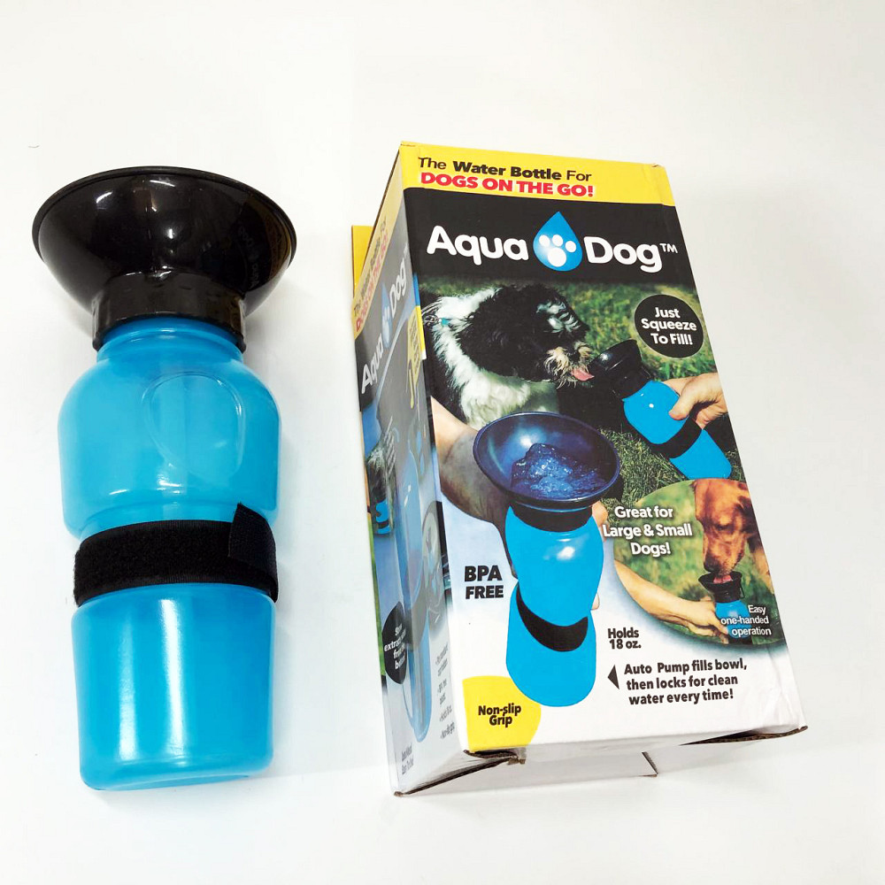 Поилка для собак дорожная переносная Aqua Dog 537 мл портативная бутылка для крупных и мелких собак FS-97 JM-40 Львов - изображение 8