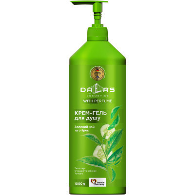 Гель для душа Dalas Зеленый чай и огурец 1000 г (4260637722607) Винница - изображение 1