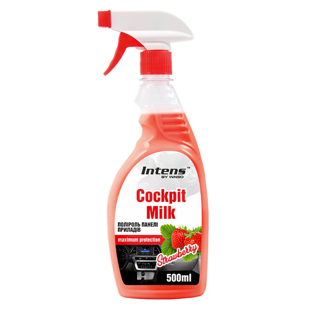 Полироль-молочко для панели приборов Winso Cockpit Milk Клубника, 500мл Київ - фото 1