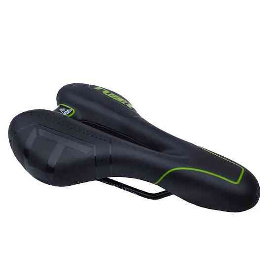 Сідло для велосипеда Feel Fit ZD-007-1 чорно-зелений Бровари