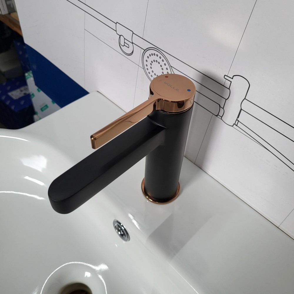 Змішувач для раковини Volle MORA de la noche+oro чорний/золото 1537.010126 Київ - фото 5