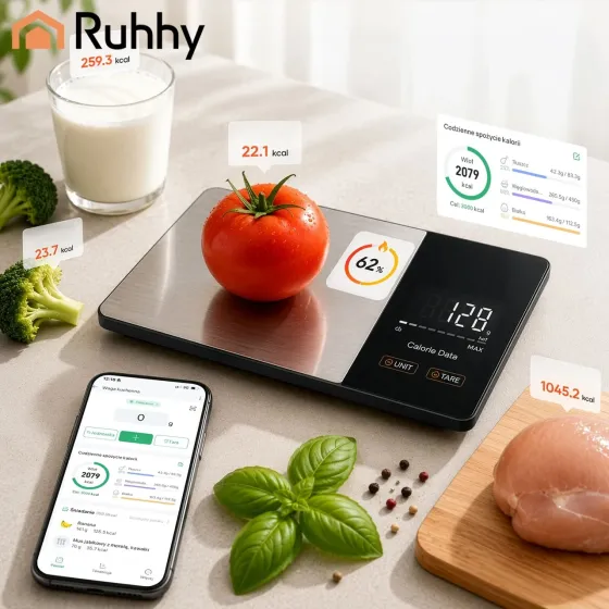 Електронні кухонні ваги з bluetooth та РК-дисплеєм до 5 кг Ruhhy (24632) Нововолинськ
