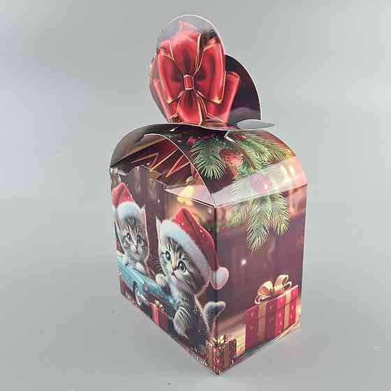 Новогодняя подарочная картонная упаковка для конфет (500грм) №236 