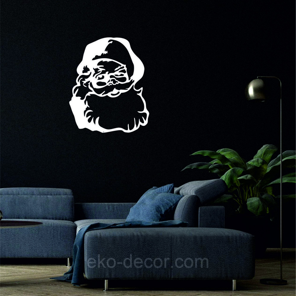 Декоративное настенное Панно «Дед Мороз», Декор на стену 90*75 см, Белый Киев - изображение 4