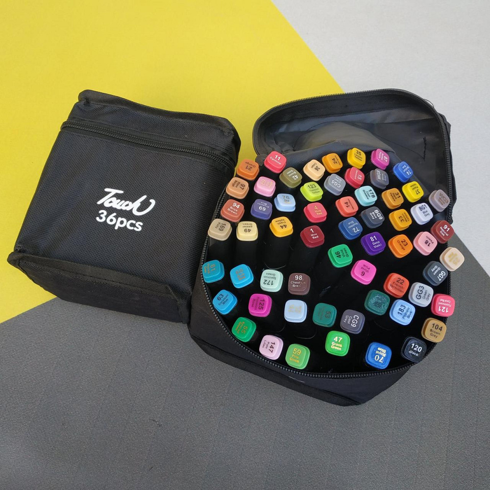 Набір Скетч Маркерів 24шт Для Скетчінга І Малювання Touch 24 Шт Двосторонні Професійні Професійні Київ - фото 1